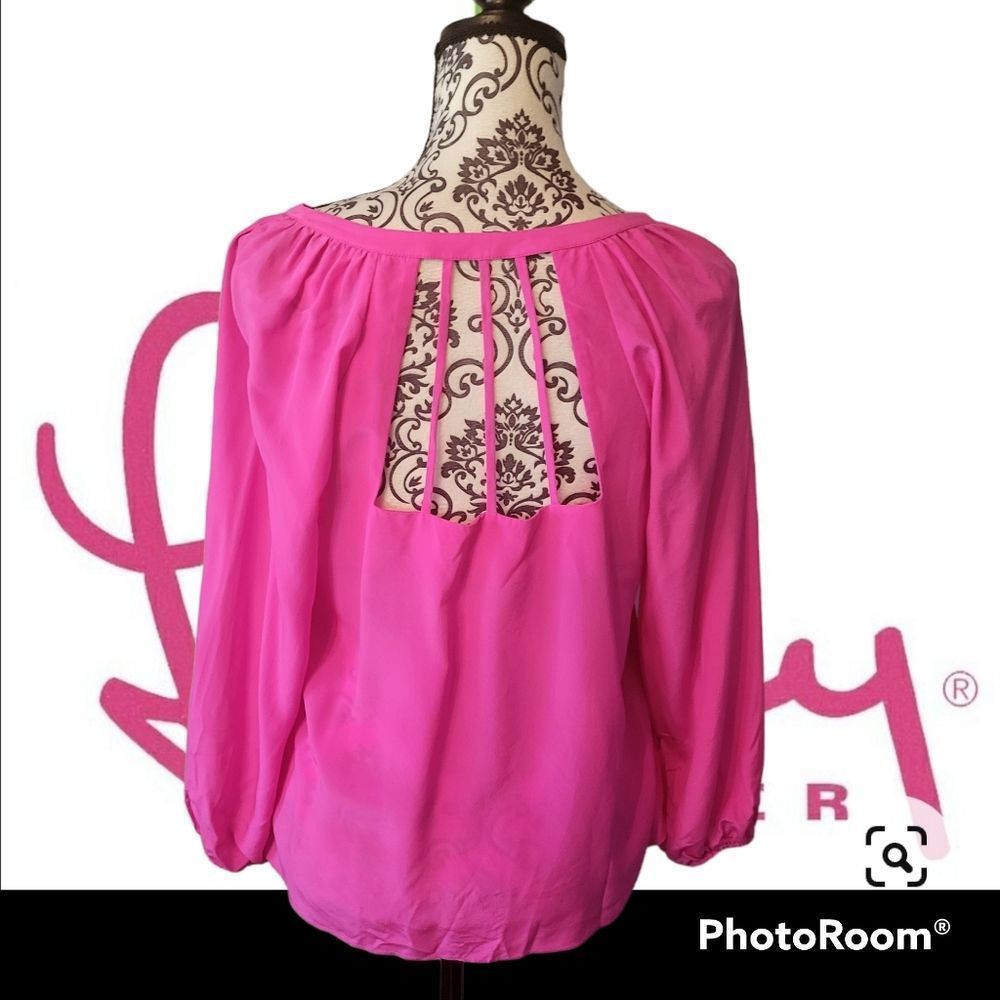 Lilly pulitzer cage back silk blouse